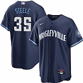 Men's Chicago Cubs #35 Justin Steele Nike Navy City Connect Jersey Dzhi,baseball caps,new era cap wholesale,wholesale hats